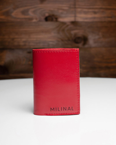 "ROLL" WALLET, ECO LEATHER, RED