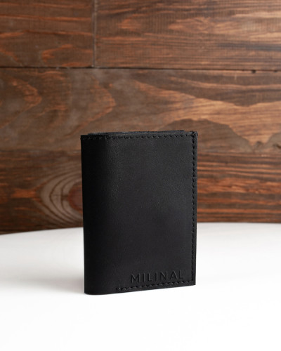 "ROLL" WALLET, ECO LEATHER, BLACK