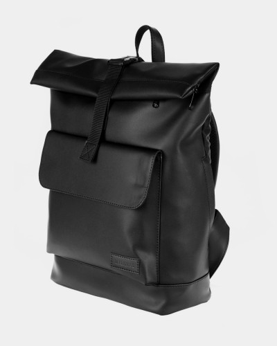 "ROLLTOP 2"ECO-LEATHER, BLACK