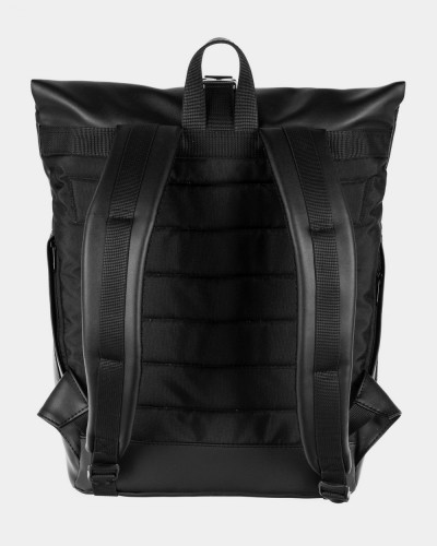 "ROLLTOP 2"ECO-LEATHER, BLACK