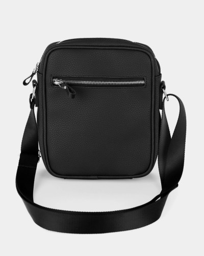 MESSENGER "LARGE" ECO LEATHER, BLACK