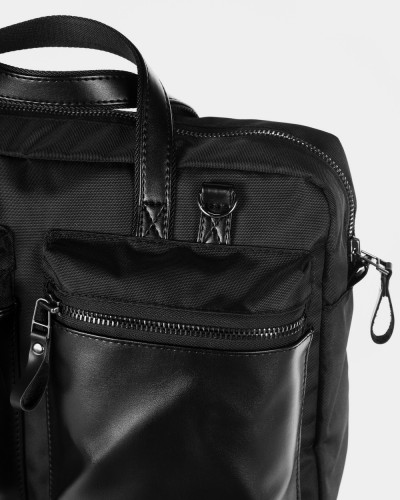 "SATCHEL" POLYESTER,SCHWARZ