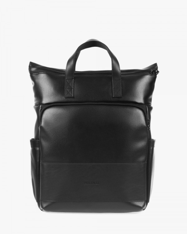 "SOLVER MINI" ECO-LEATHER, BLACK