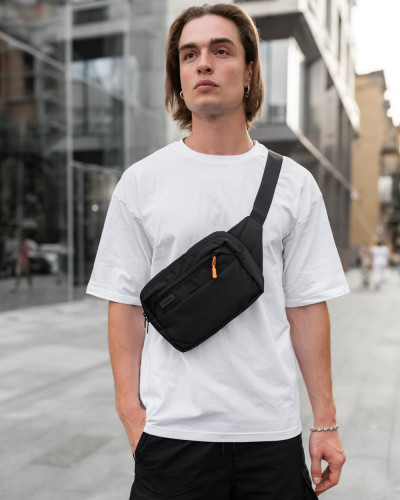 "HIP PACK" POLYESTER, BLACK