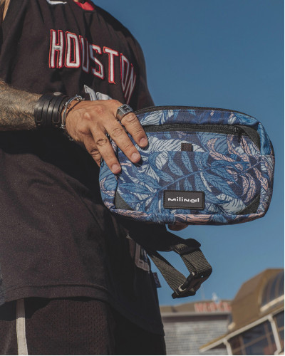 "HIP PACK" PRINT TROPISCH BLAU