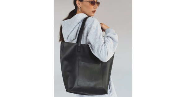 在庫低価Ecoleather Tote Bag 新品未使用　BLACK バッグ
