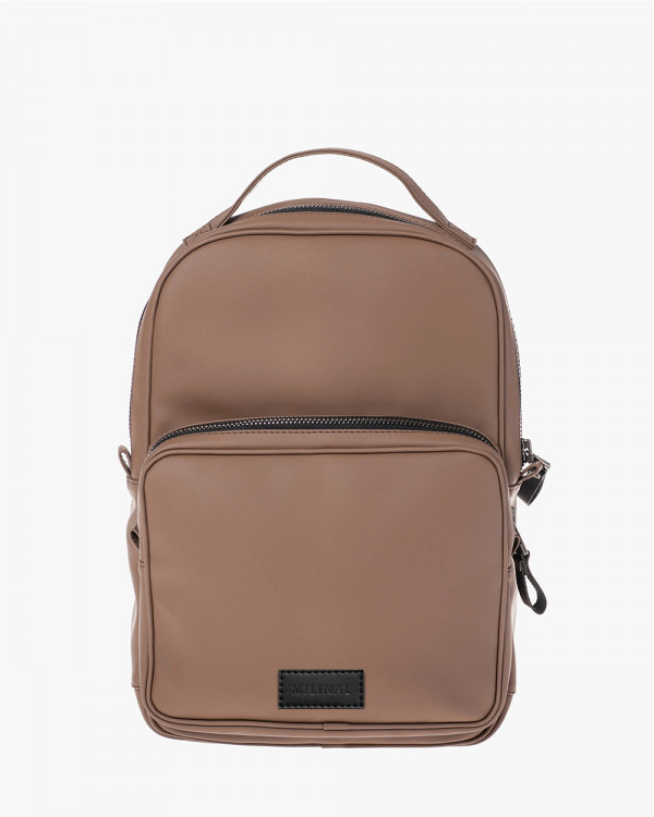 " MONO MINI" ECO-LEATHER, DARK BEIGE