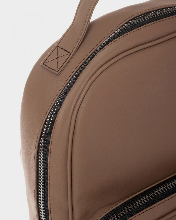 " MONO MINI" ECO-LEATHER, DARK BEIGE