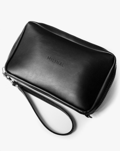 WALLET CLUTCH, SCHWARZ