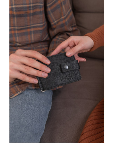 "HOLDER" WALLET BLACK, MATTE