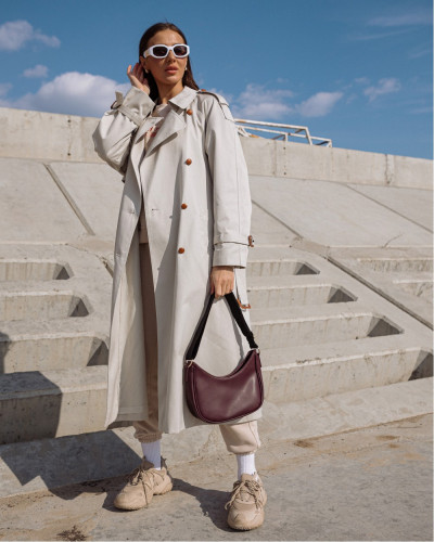 "SADDLE BAG" BURGUNDY