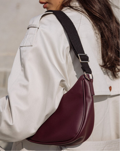 "SADDLE BAG" BURGUNDY