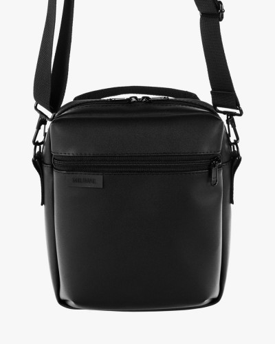 MESSENGER "DOPP" ECO LEATHER, BLACK