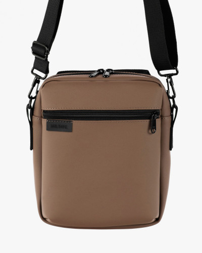 MESSENGER "DOPP" ECO-LEATHER,DARK BEIGE