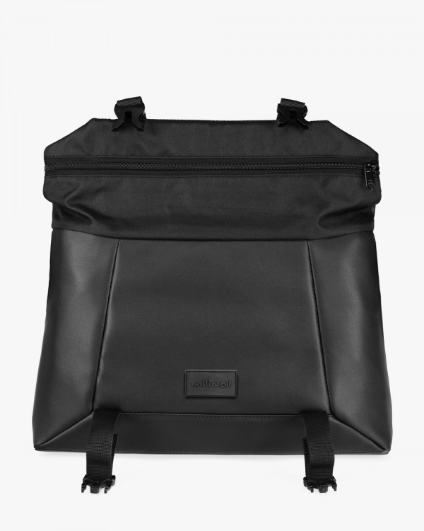 "SHUTTLE MESSENGER ROLL" ECO-LEATHER,BLACK