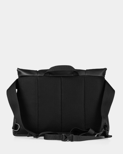 "SHUTTLE MESSENGER ROLL" ECO-LEATHER,BLACK