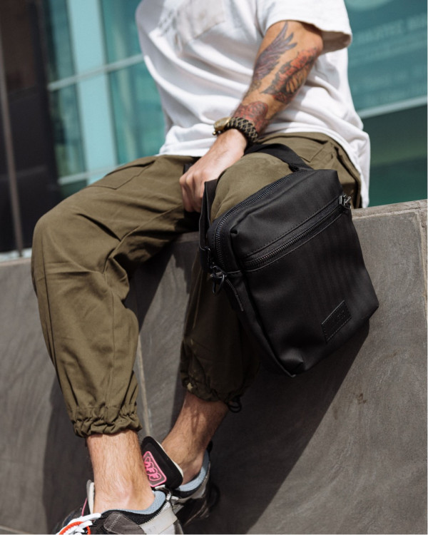 MESSENGER "DOPP" ECO-LEATHER,GRAFIT LINE