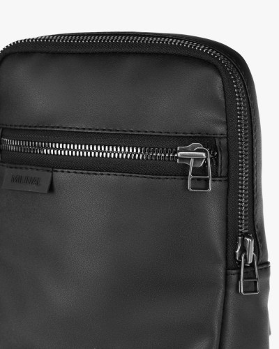 "SHUTTLE UNO BAG" ECO LEATHER, BLACK