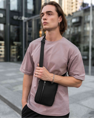 "WALLET BAG" ECO LEATHER, BLACK