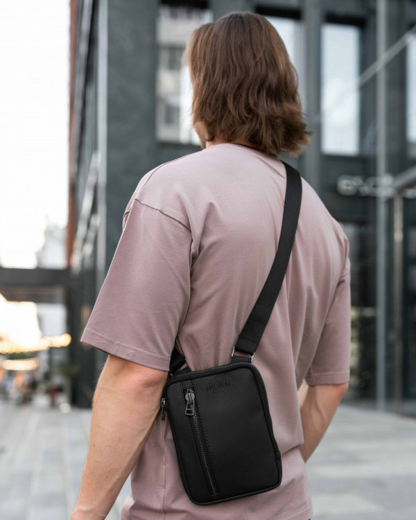 "WALLET BAG" ECO LEATHER, BLACK