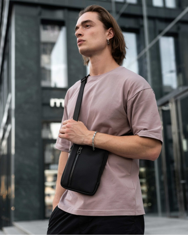 „WALLET BAG“ ÖKO-LEDER, SCHWARZ