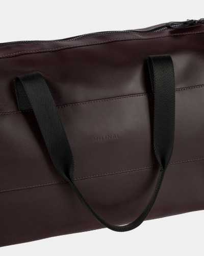 "BAREL BAG" ECO-LEATHER, BROWN