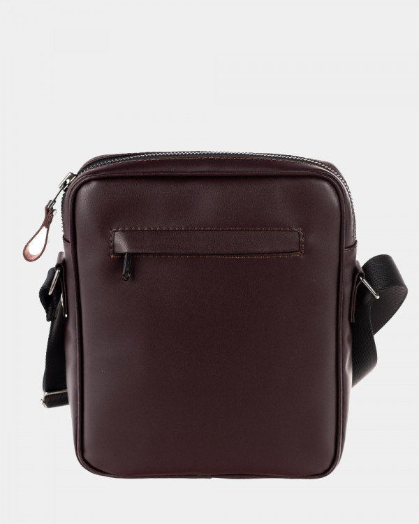 MESSENGER "LARGE" ECO-LEATHER,BROWN