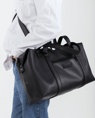 "UNIVERSAL BAG 01" ECO-LEATHER,BLACK