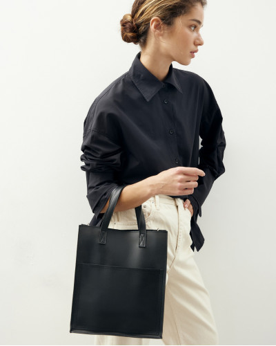 "BLAIR" ECO-LEATHER, BLACK