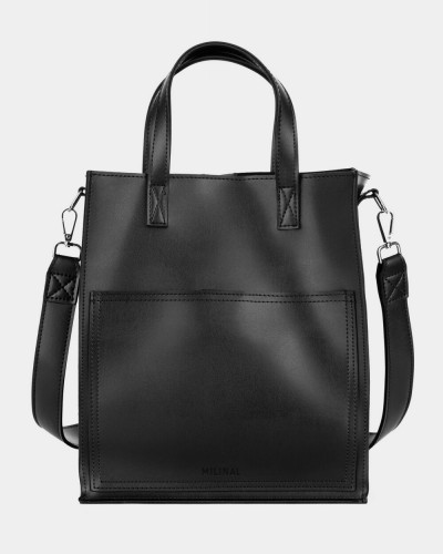 "BLAIR" ECO-LEATHER, BLACK