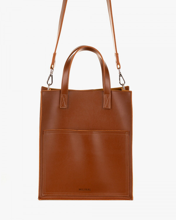 "BLAIR" ECO-LEATHER, CARAMEL