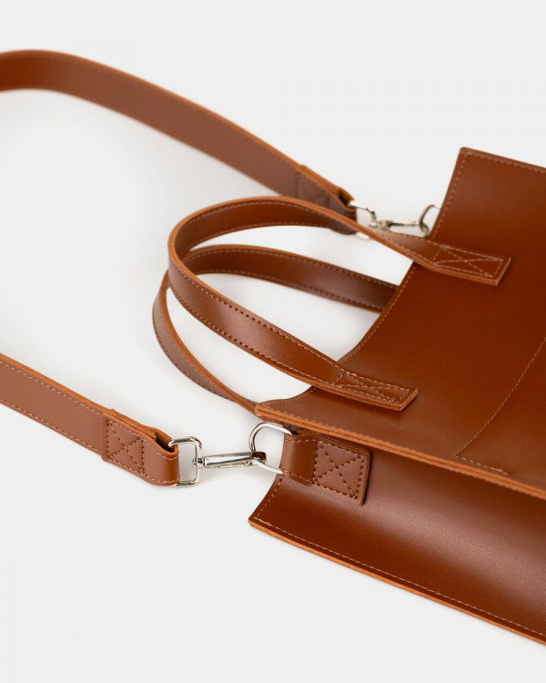 "BLAIR" ECO-LEATHER, CARAMEL