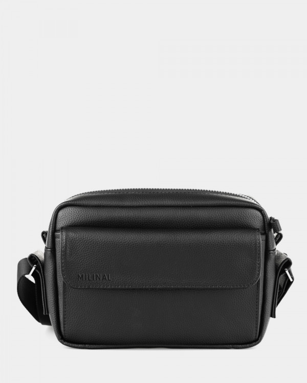 "JET LARGE" ECO LEATHER, BLACK