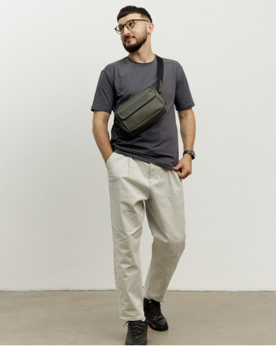 "JET LARGE" ECO LEATHER, GRAY