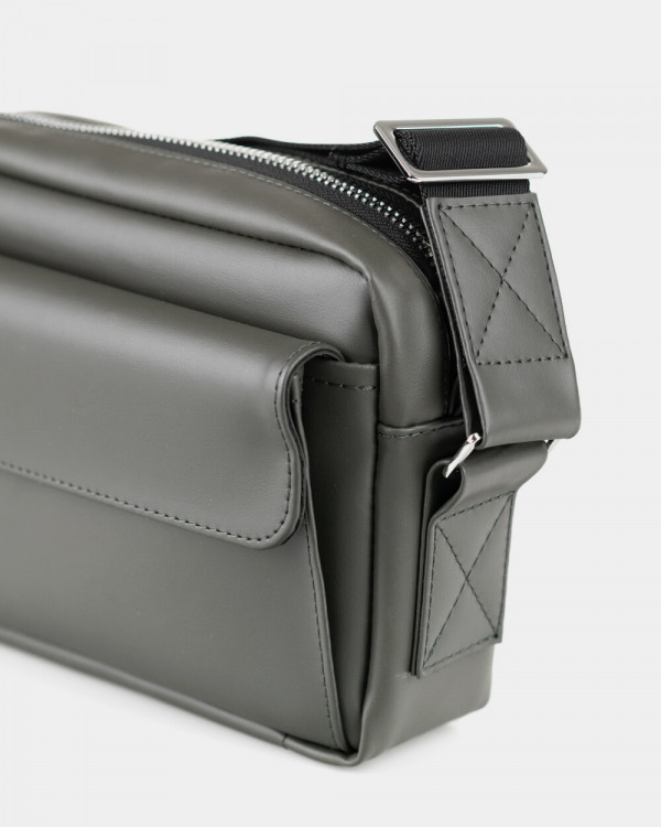 "JET LARGE" ECO LEATHER, GRAY